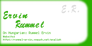 ervin rummel business card